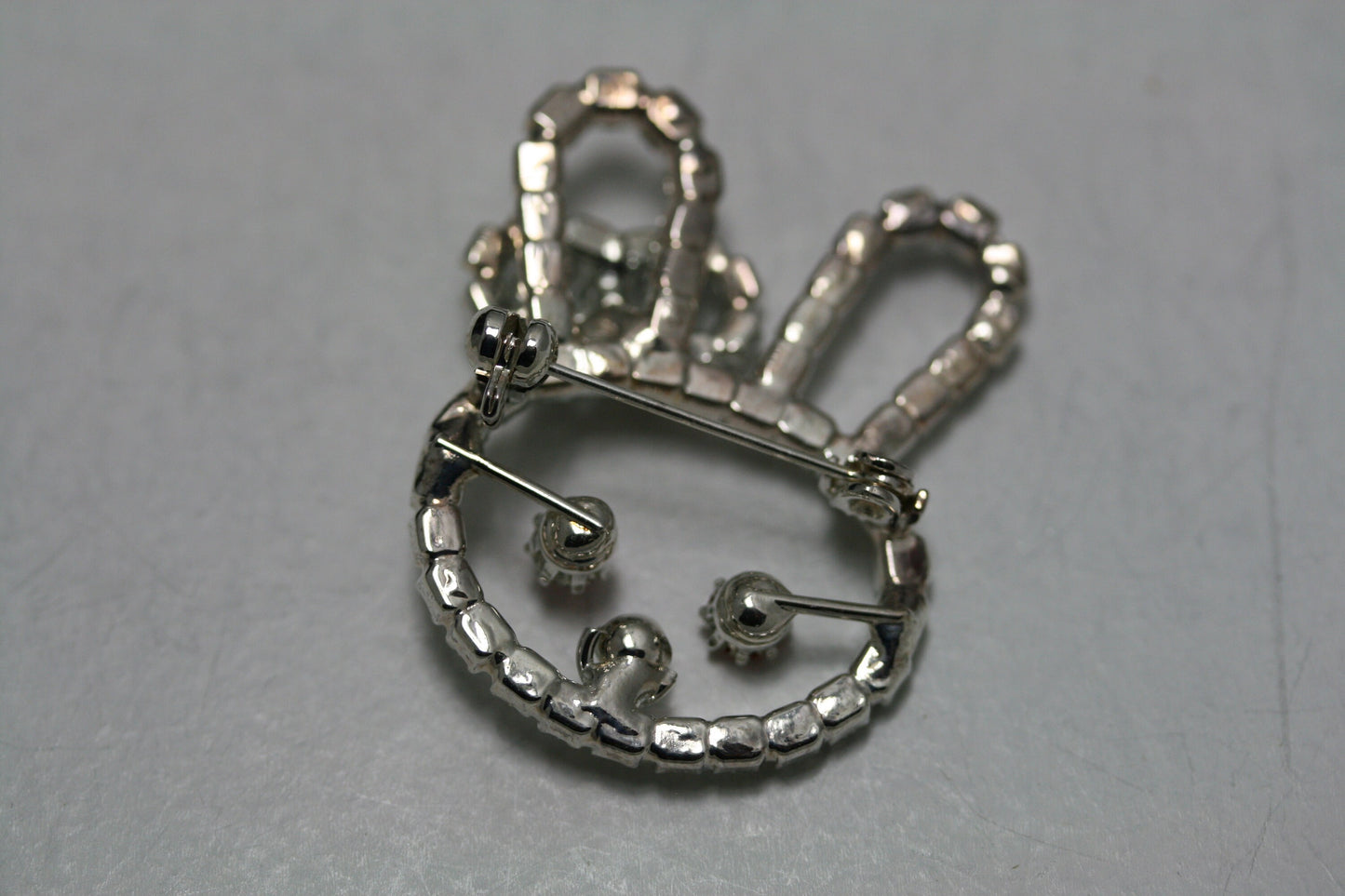 Rhinestone Rabbit Bunny Brooch Pin, Crystal Easter Bunny Face Cut Out Brooch, Easter Jewelry Gift For Her