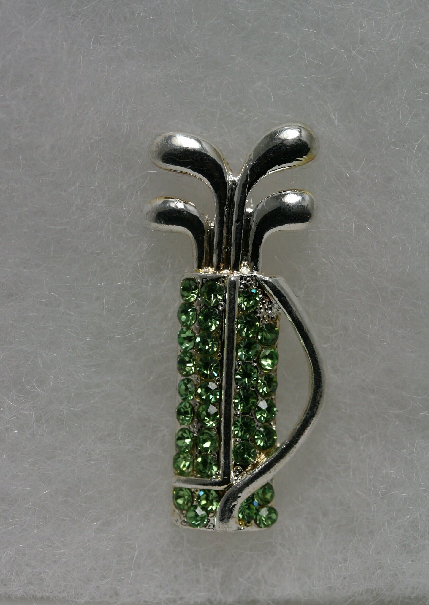 Rhinestone GOLF Pin Brooch BAG Clubs, Golf Bag Brooch Pin, Golf Jewelry Gift