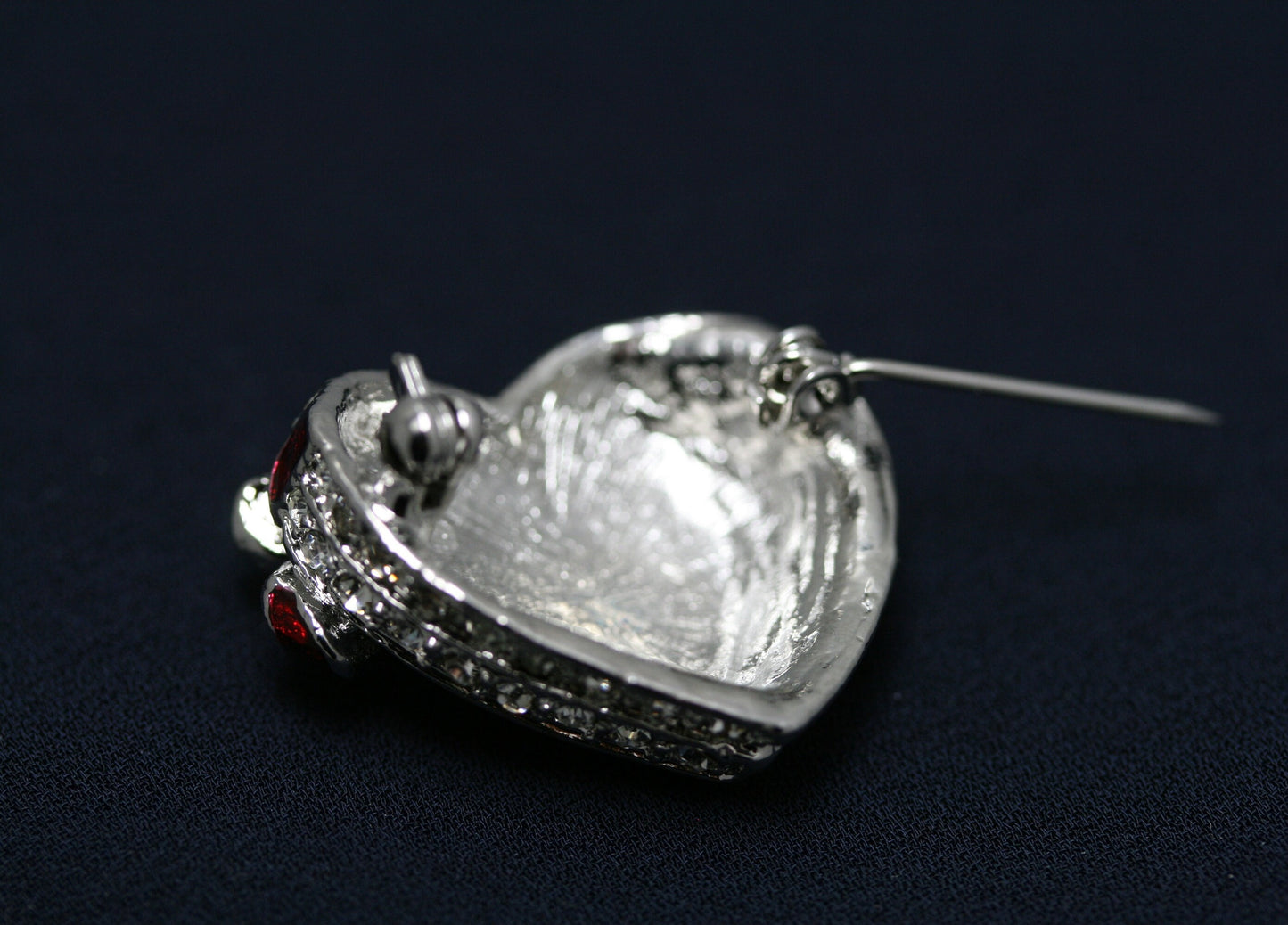 Vintage Valentine's Day Heart Candy Box Diamond Crystal Rhinestone Brooch Pin, Heart Brooch Jewelry GIft
