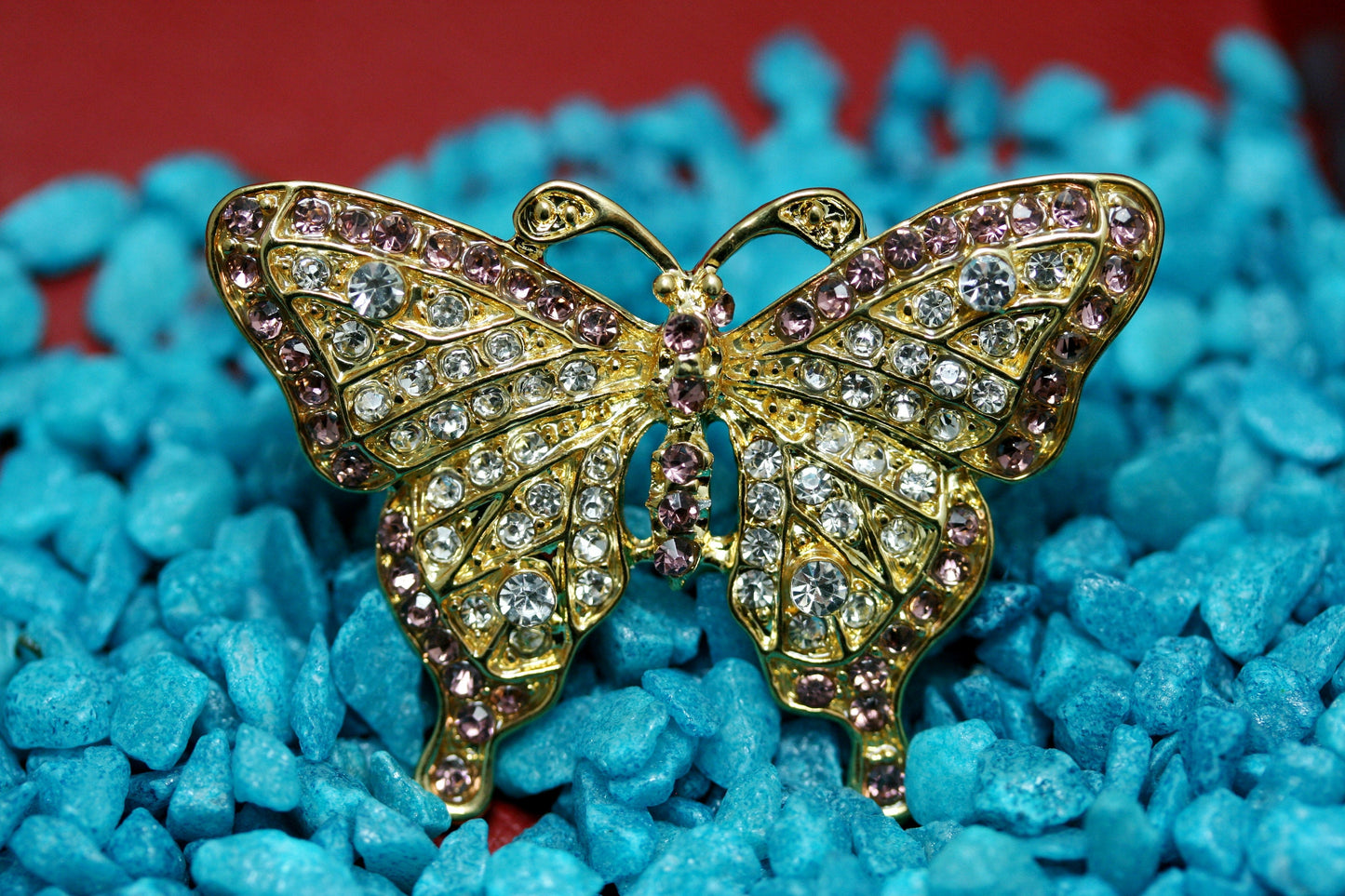 Butterfly Brooch Butterfly Rhinestone Brooch Butterfly Bling Brooch Rhinestone Studded Brooch Gold Butterfly Brooch Butterfly Pin