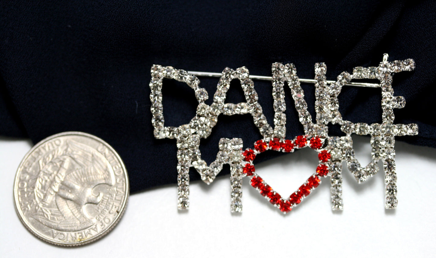 Ballet Dance Mom Pin Rhinestone Crystal Dancer Brooch Talent