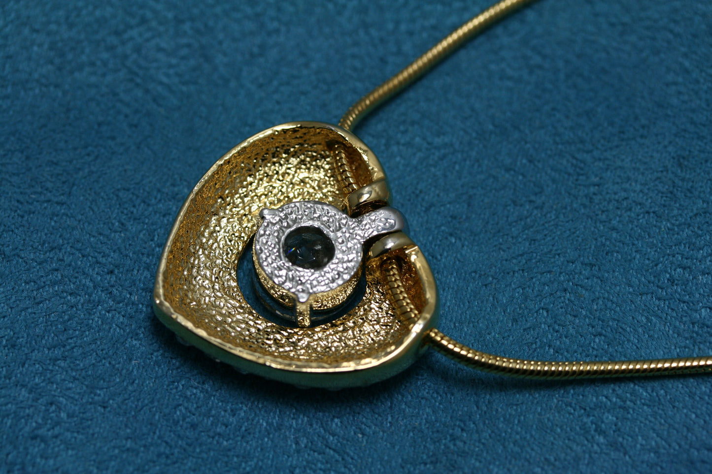 Clear Swarovski Crystal Rhinestone Open Heart Necklace Pendant, Valentine's day Heart Jewelry For Her