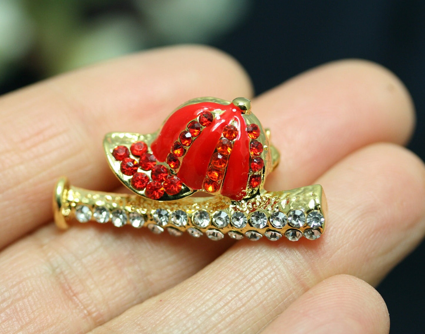 Rhinestone Baseball Cap Bat Sports Pin Brooch Jewelry Pin, Crystal Baseball Cap Bat with Hat Pin, Baseball Jewelry