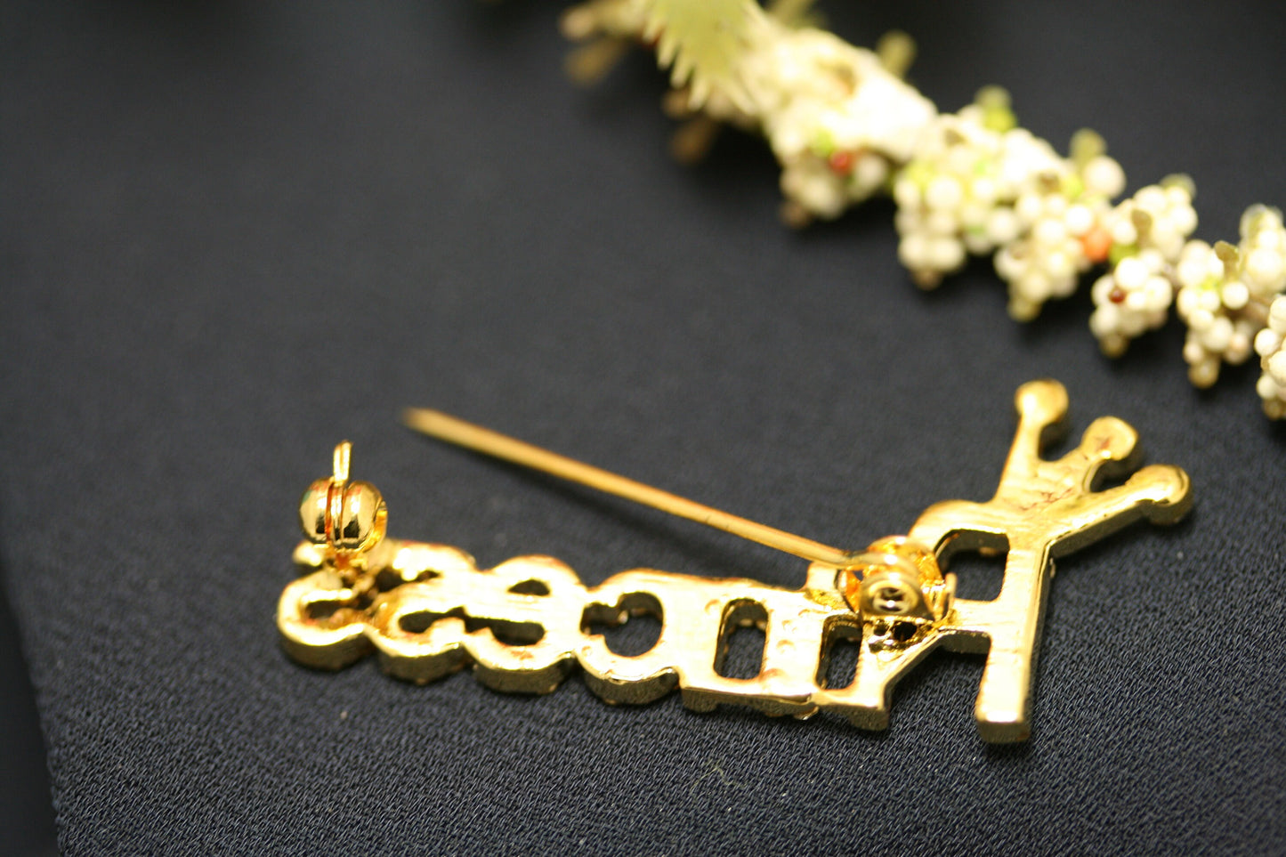 Crystal Rhinestone Word Pin/Brooch "Princess" -Crown, Tiara