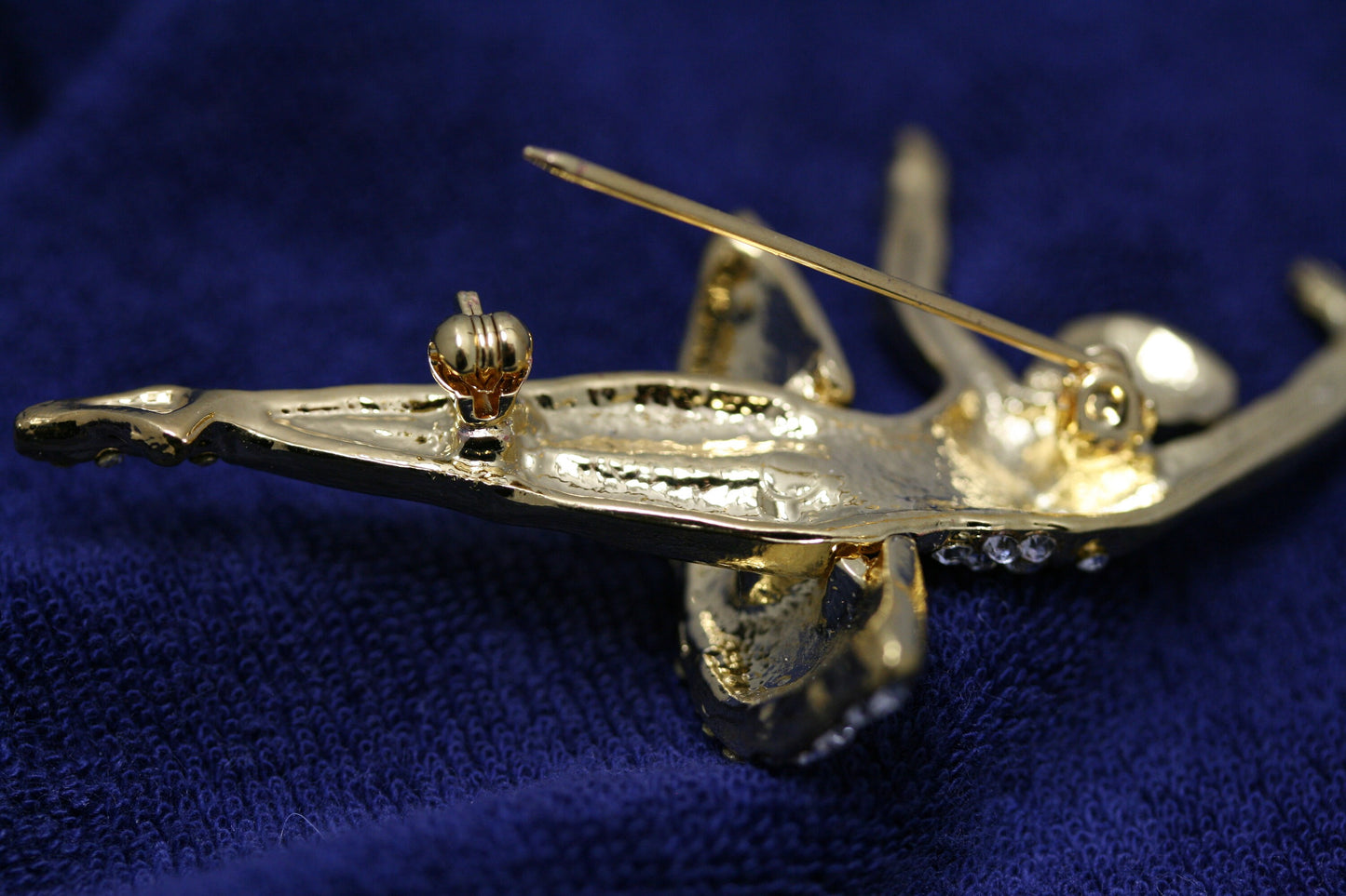 Gold-tone and Rhinestone Ballerina Pin Brooch, Dance Ballet Ballerina Pin Brooch Jewelry