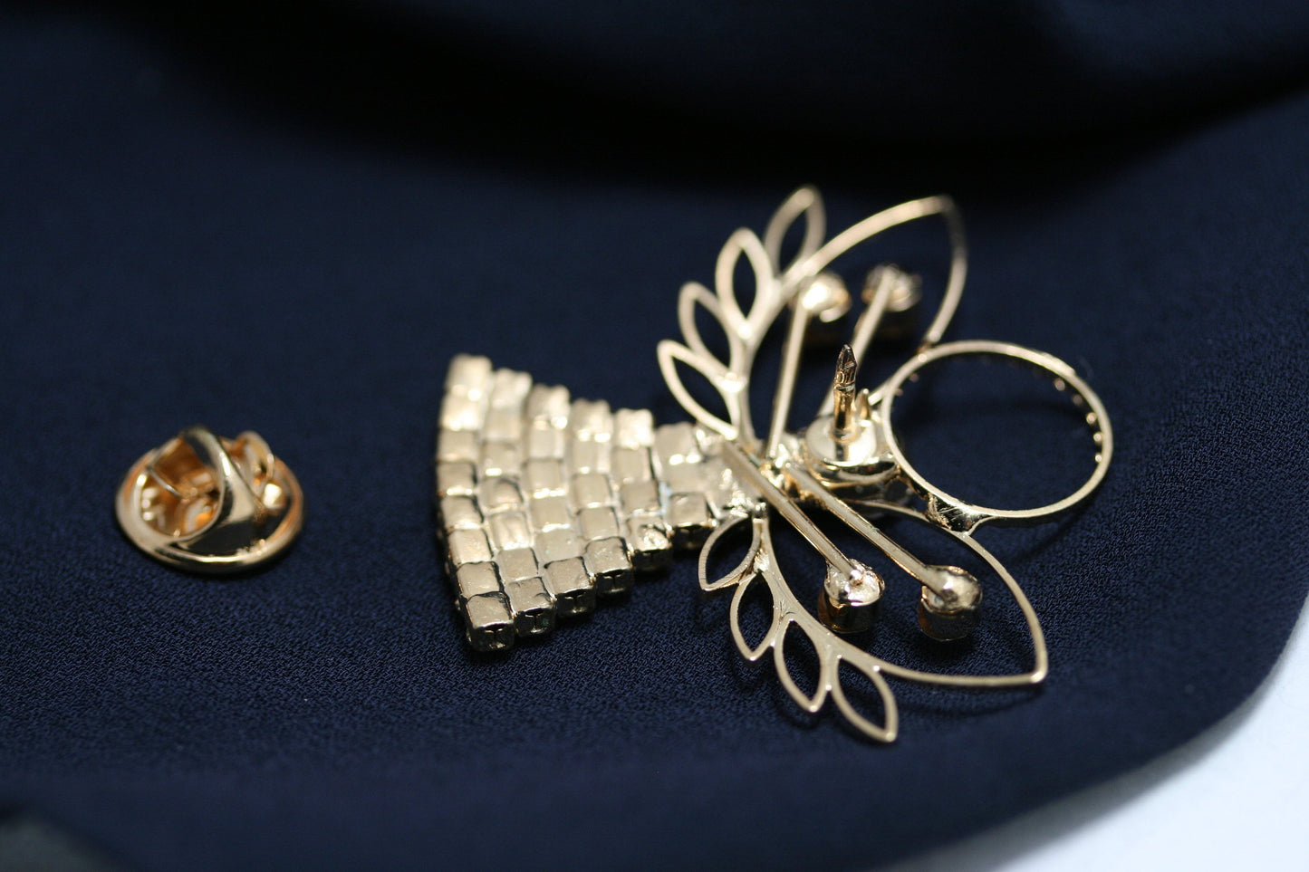 Angel Brooch Rhinestone Angel Pin Angel Jewelry, Rose Gold Plated Angel Pin, Tac Angel Pin