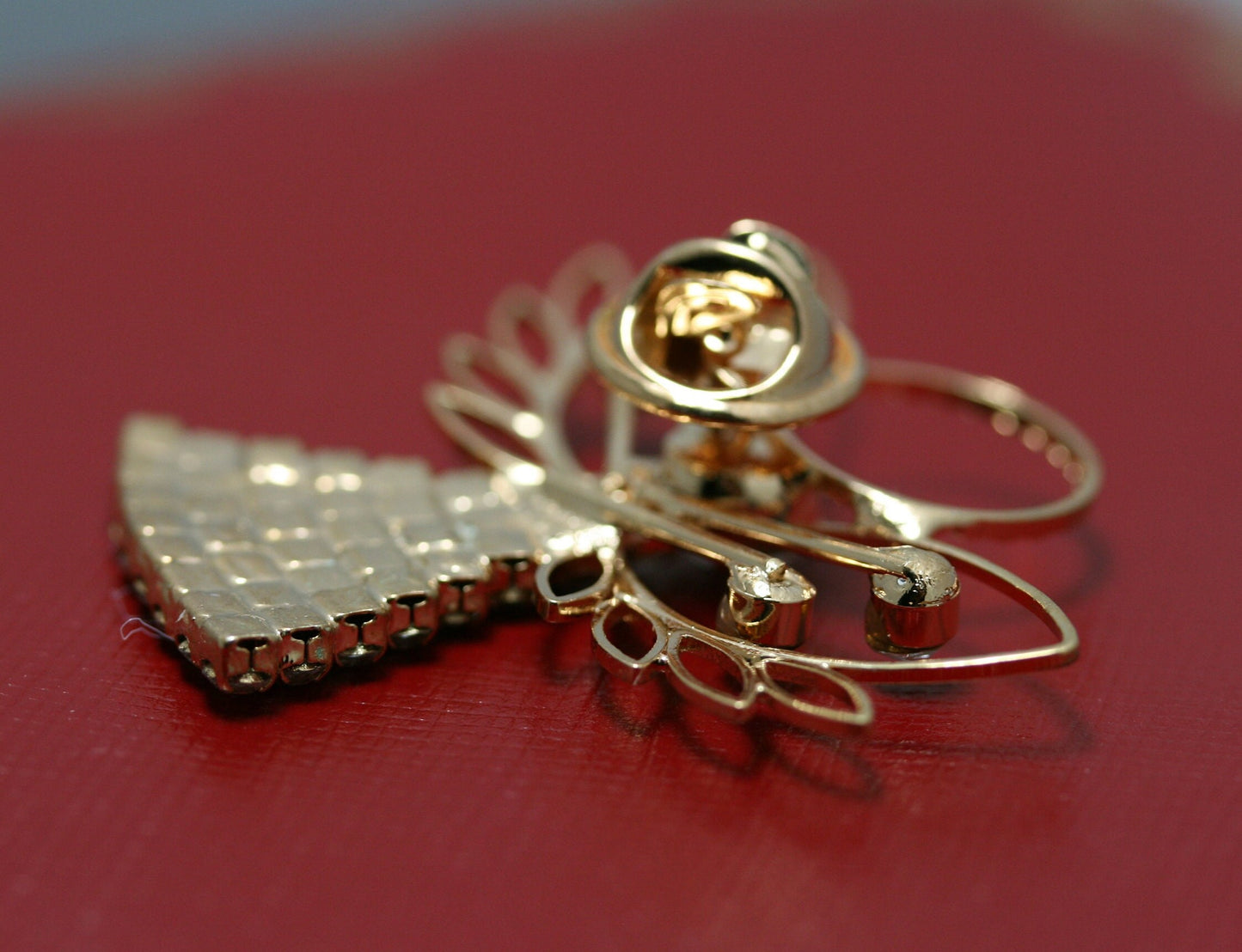 Angel Brooch Rhinestone Angel Pin Angel Jewelry, Rose Gold Plated Angel Pin, Tac Angel Pin