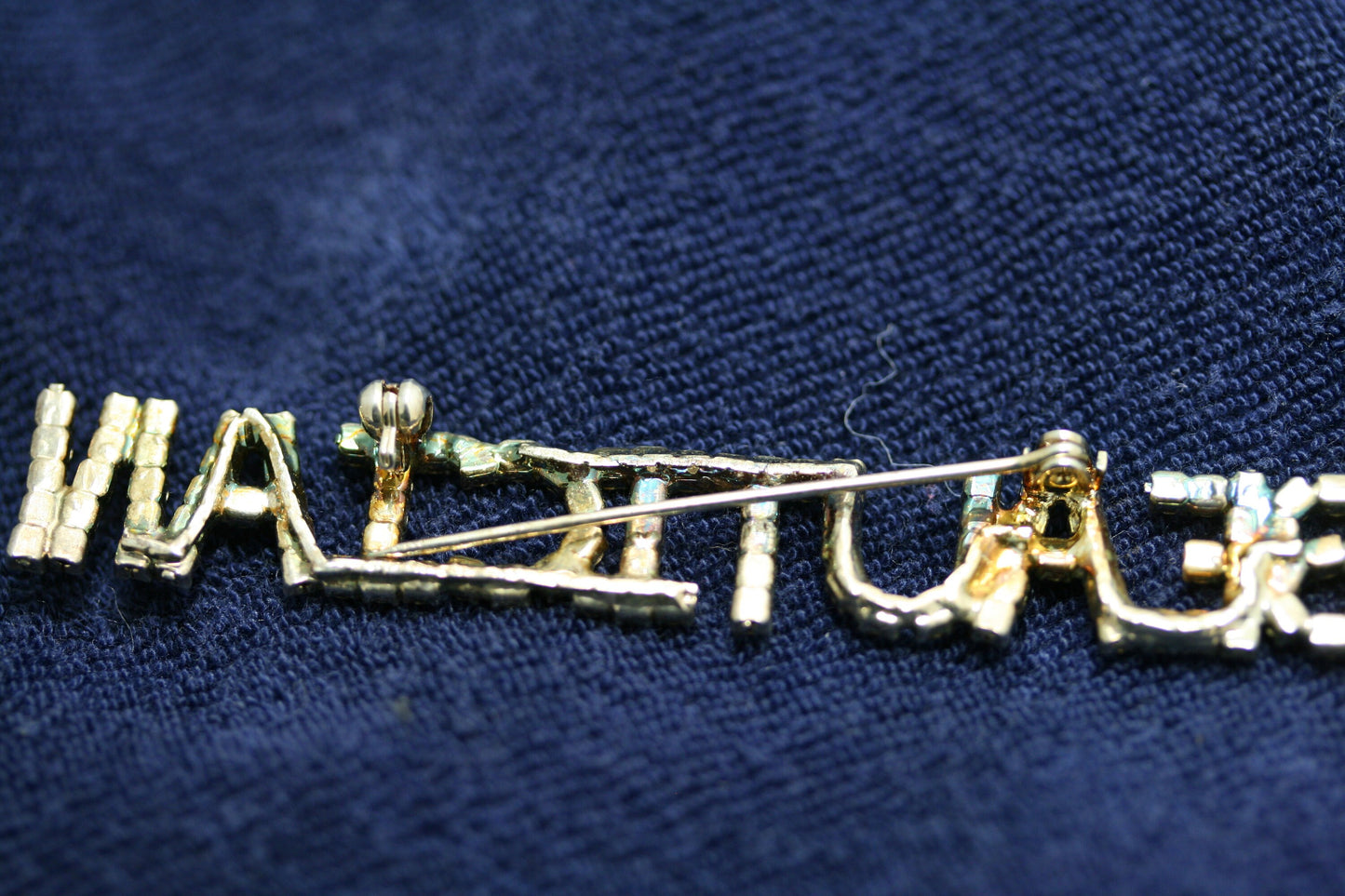 Unique Gift Profession Lapel Pin "Beautician" Crystal Letters Brooch Accessories, Rhinestone letter lapel Brooch " Beautician"