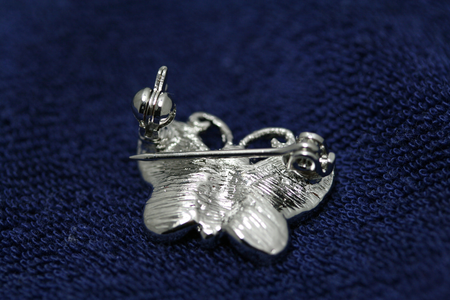 Butterfly Brooch Pin Crystal Blue Rhinestone Lovely Brooches For Women