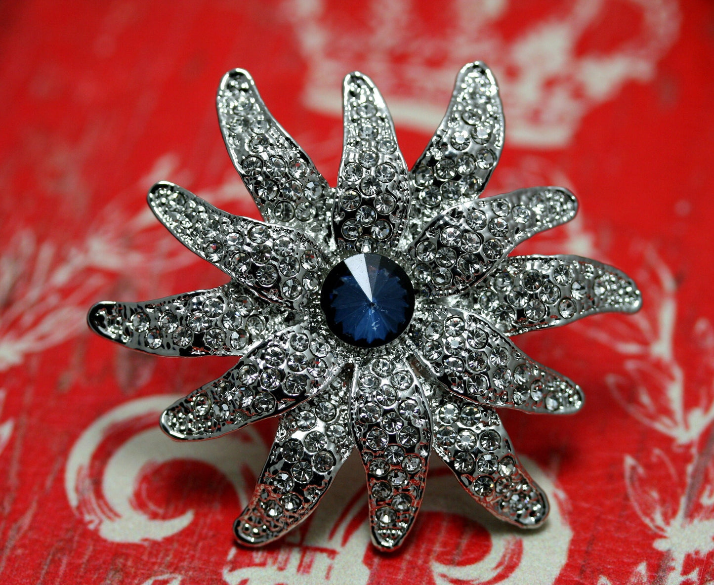 Trendy Crystal Sun Shape Brooch Pin For Women Sun Shape Statement Rhinestone Brooch, Bridal Brooch,