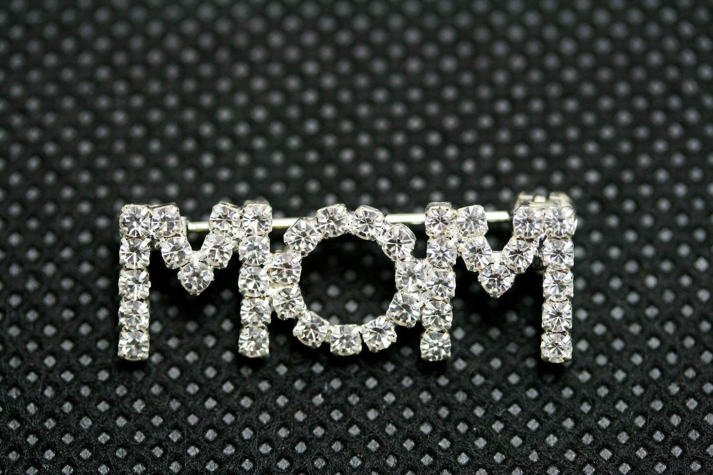MOM Word Brooch Pin Mother's Day Birthday Gift, Rhinestone MOM Word Brooch