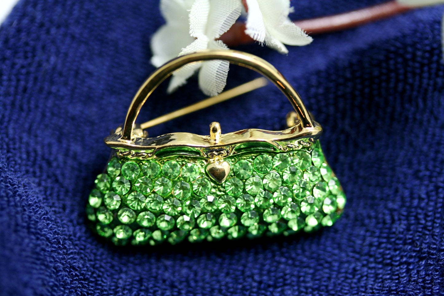 Crystal Women Purse Handbag Brooch Pin, Rhinestone Women Purse Fashion Jewelry Gift, DIY Jewelry