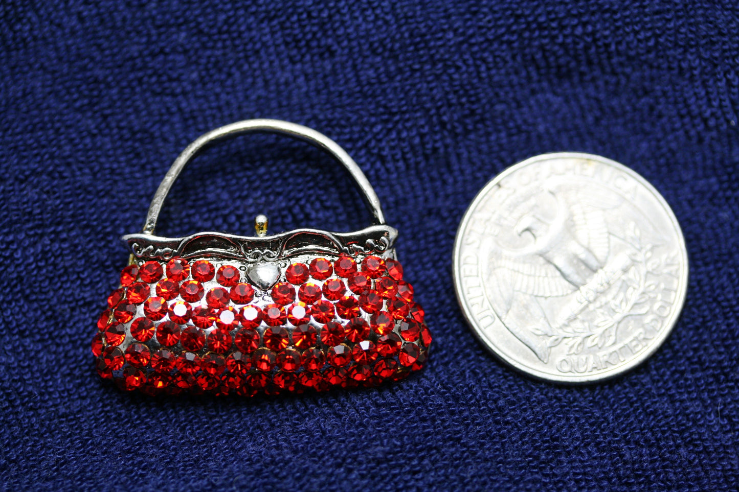 Crystal Women Purse Handbag Brooch Pin, Rhinestone Women Purse Fashion Jewelry Gift, DIY Jewelry