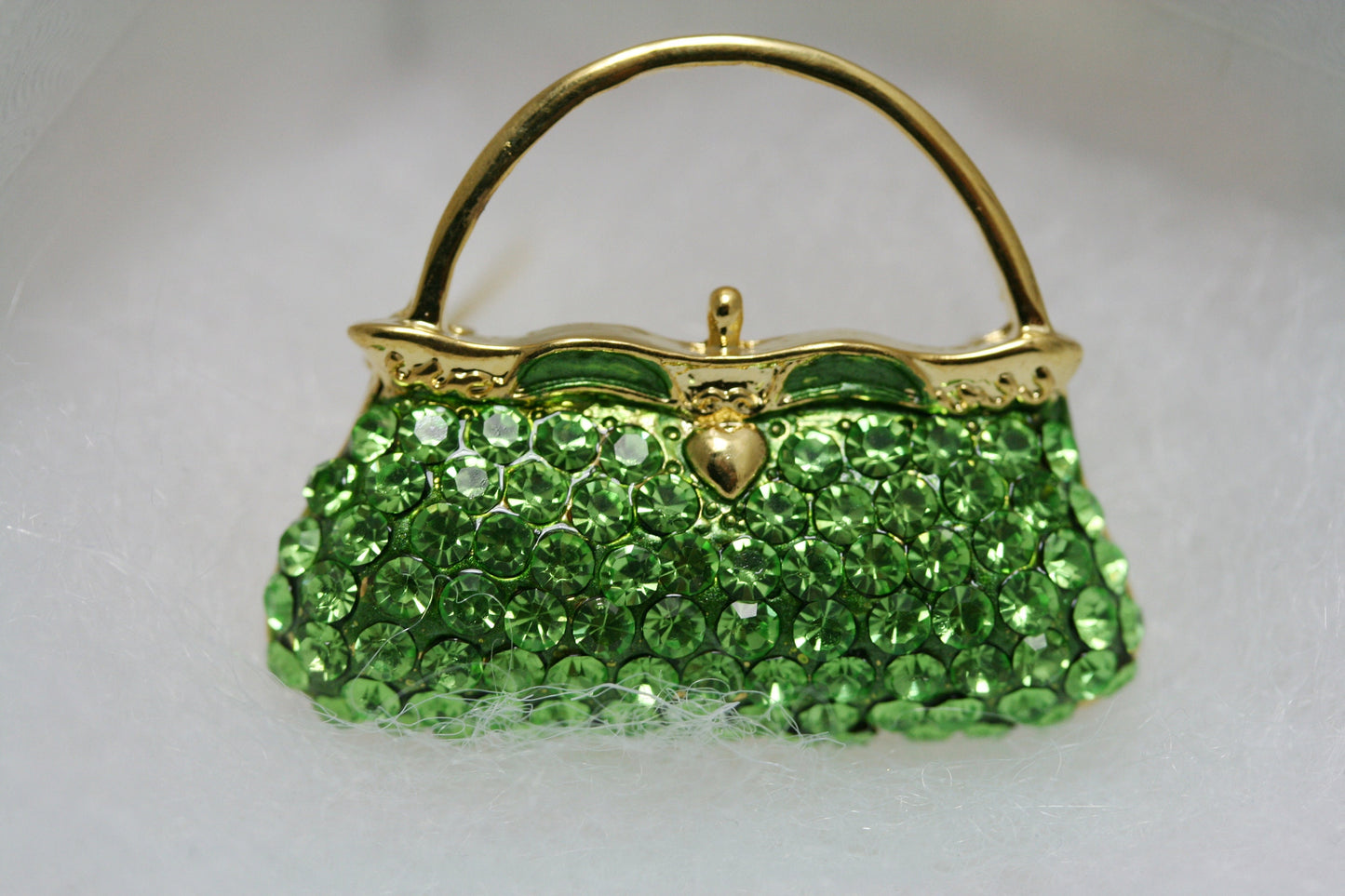 Crystal Women Purse Handbag Brooch Pin, Rhinestone Women Purse Fashion Jewelry Gift, DIY Jewelry