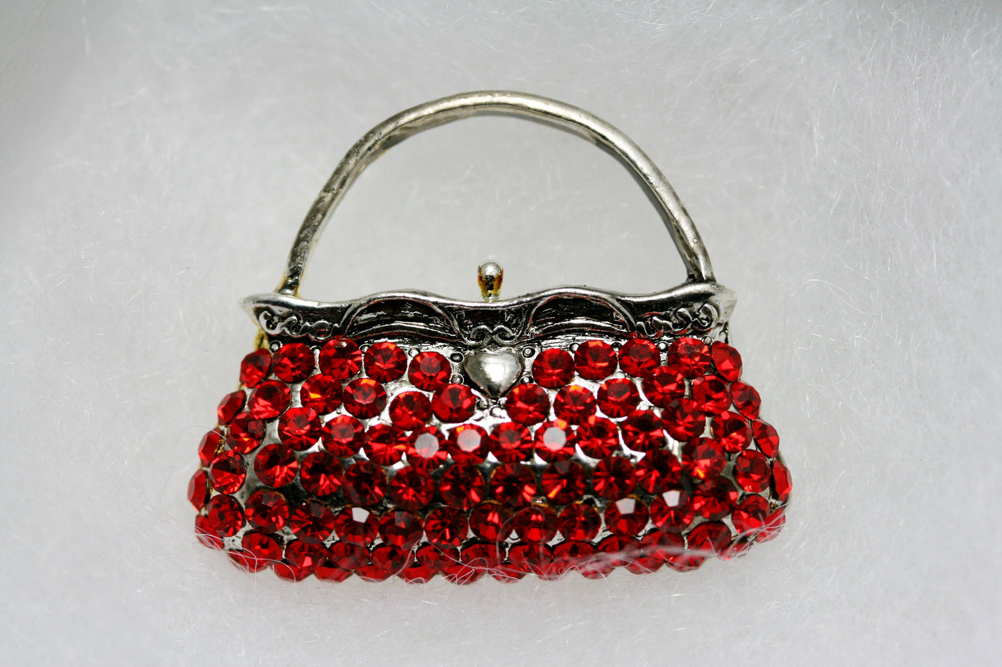 Crystal Women Purse Handbag Brooch Pin, Rhinestone Women Purse Fashion Jewelry Gift, DIY Jewelry