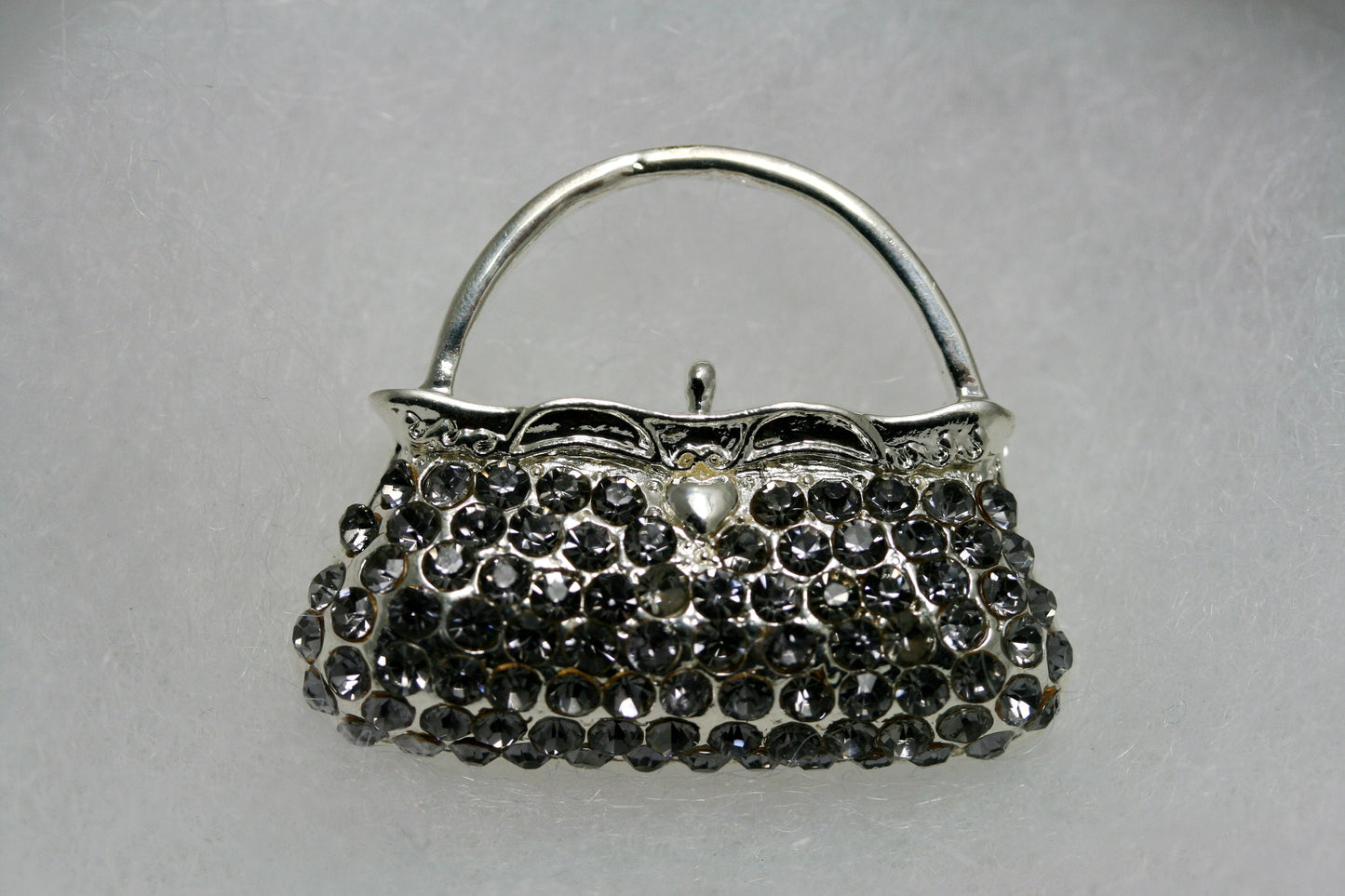 Crystal Women Purse Handbag Brooch Pin, Rhinestone Women Purse Fashion Jewelry Gift, DIY Jewelry