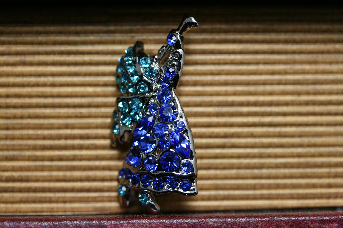 Rhinestone Angel With Horn Crystal Pin Brooch, Crystal Angel Pin
