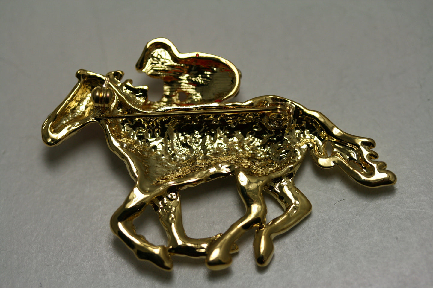 Kentucky Derby Racing Horse Jockey Pin Brooch, Rhinestone Jewelry, Equestrian Horses Kentucky Derby