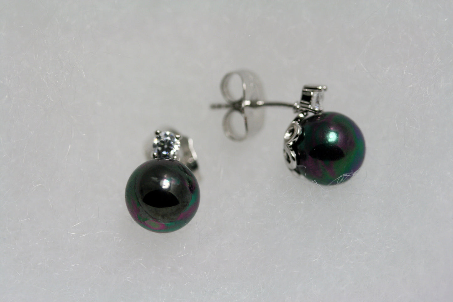 Faux Pearl Stud Earrings Women's Fashion Elegant Faux Pearl Ball Stud Earrings