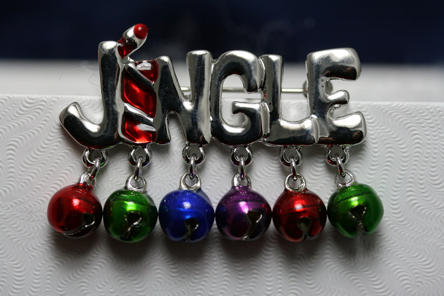 Christmas Jingle Bells Gold Toned Brooch, Christmas Gift