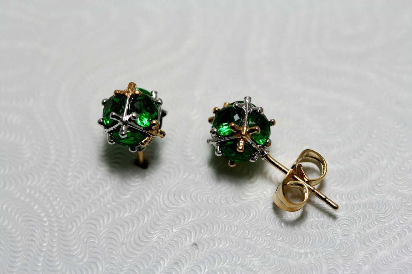 Crystal Rhinestone Disco Ball 7 mm Post Stud Earrings Glitter Ball Studs Earrings