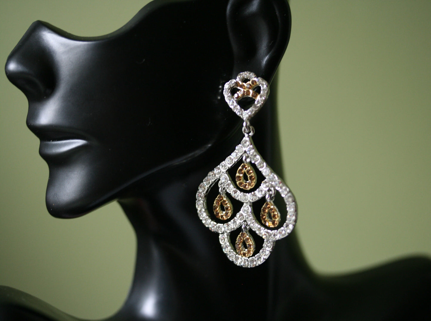 Clear Rhinestones Unique Post Drop pageant Earrings Décor Drop Earrings Bridal Wedding Beautiful Dazzle Crystal Dangle Fashion Jewelry