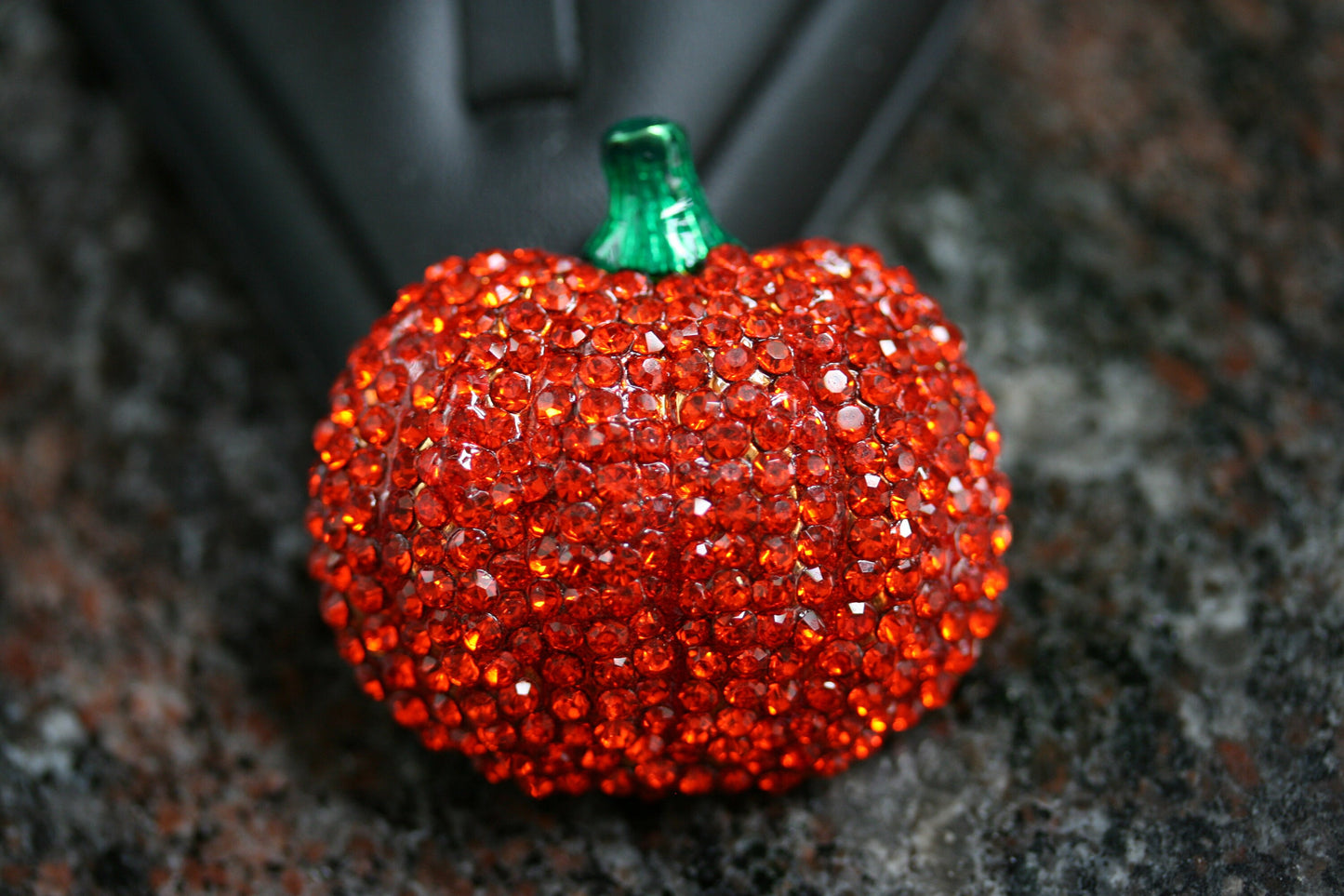 Rhinestone Fall Autumn Cornucopia Halloween Thanksgiving Pumpkin Pin Brooch, Holiday Fashion Costume Jewelry