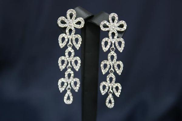 Clear Rhinestones Unique Post Drop pageant Earrings Décor Drop Earrings Bridal Wedding Beautiful Dazzle Crystal Dangle Fashion Jewelry