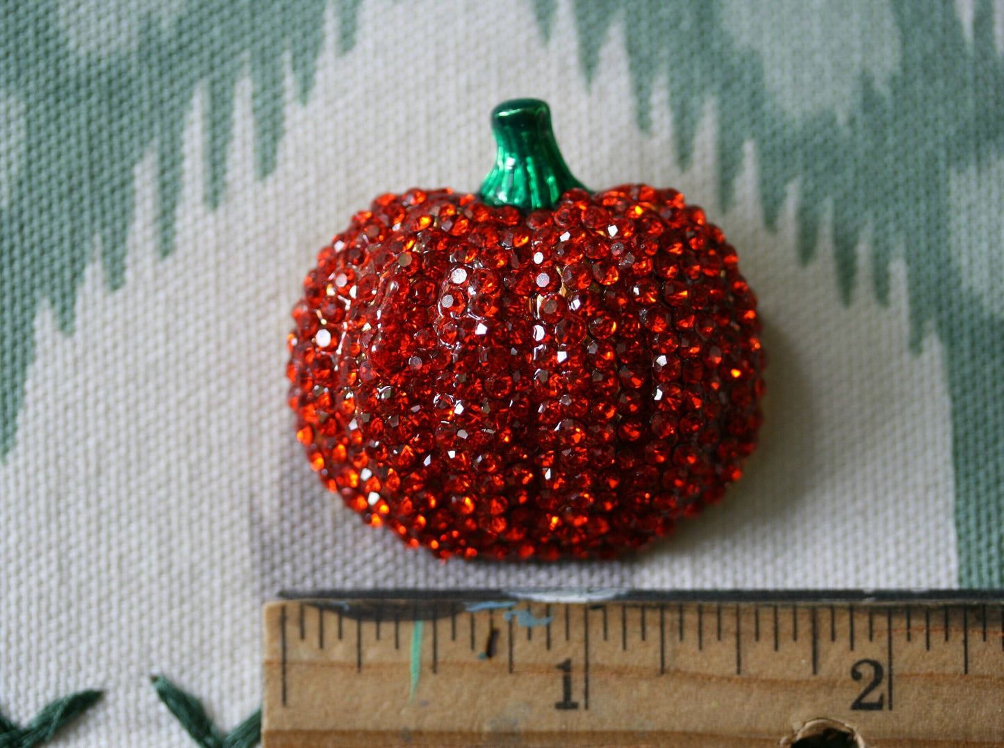 Rhinestone Fall Autumn Cornucopia Halloween Thanksgiving Pumpkin Pin Brooch, Holiday Fashion Costume Jewelry