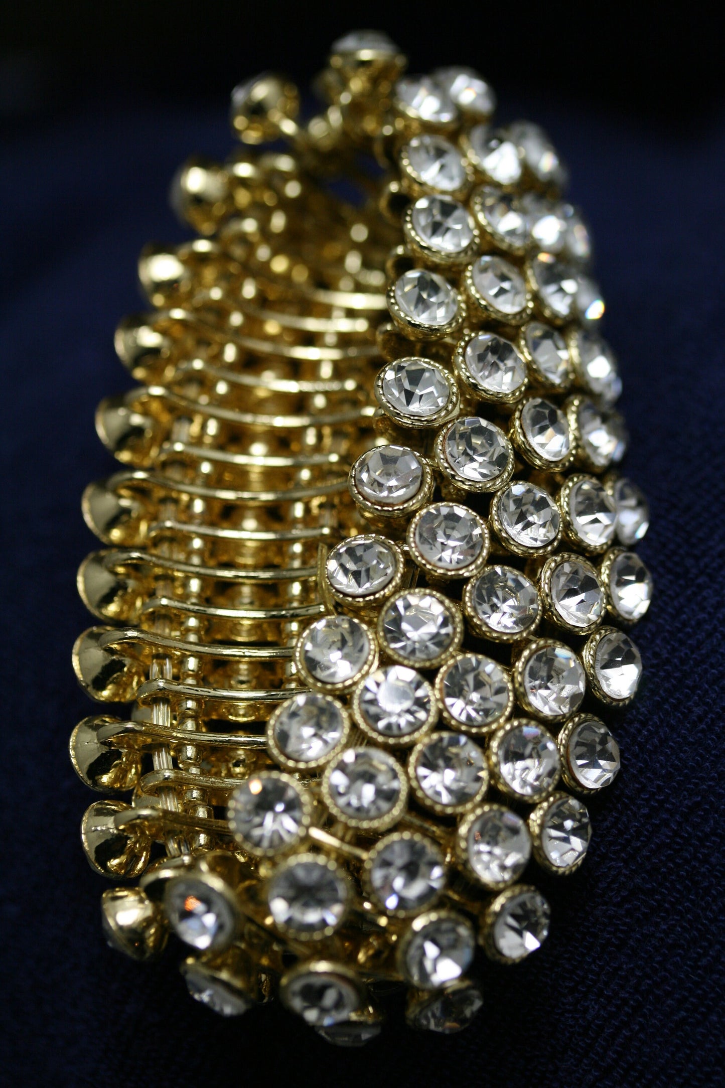 Tennis 5 Row Rhinestone Stretch Bracelets Bridal Evening Party Jewelry For Woman Bangle