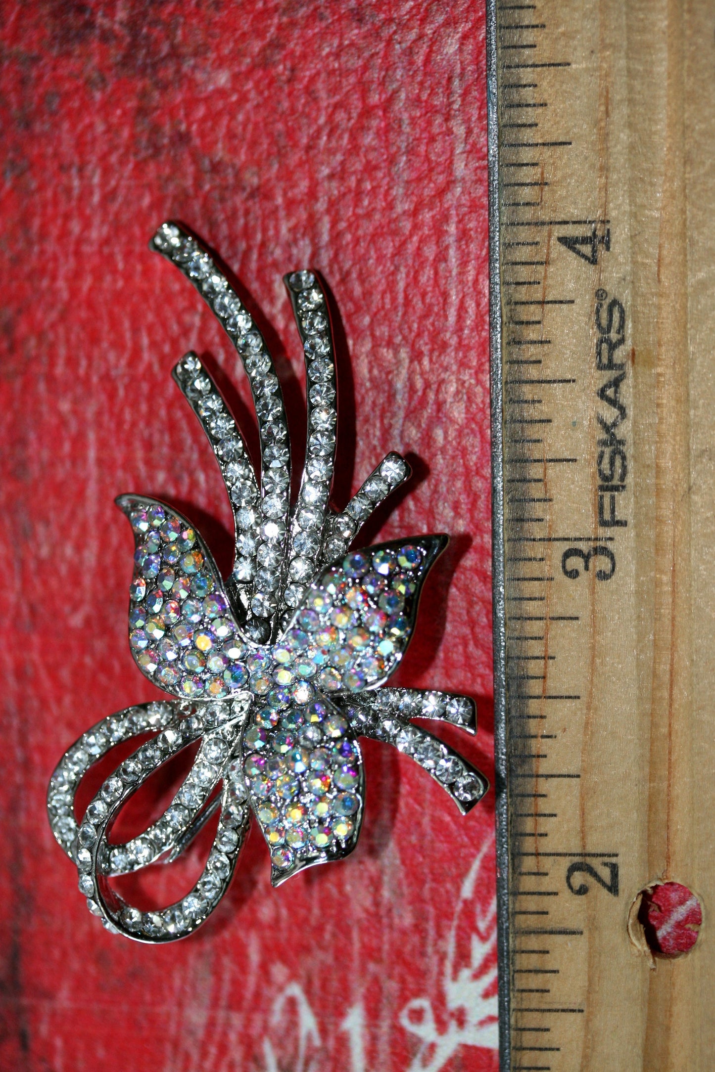 Clear Rhinestone Flower Brooch Pins Fashion Silver Tone Crystal Flower Wedding Corsage Party Jewelry Brooches Bridal Bouquet Pins