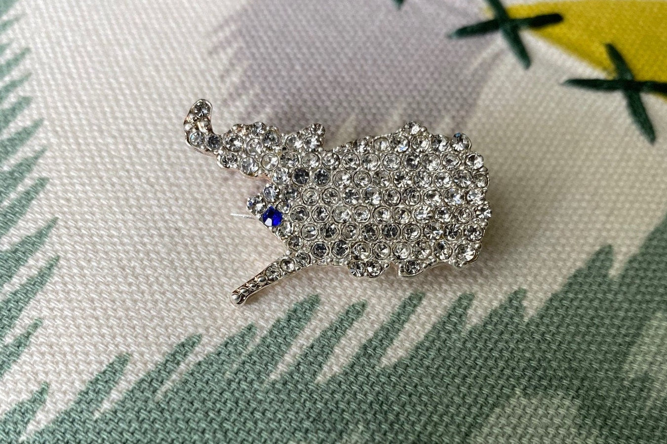 Rhinestone West Virginia State Pin Brooch, WV State West Virginia State Jewelry, State Shaped Pin