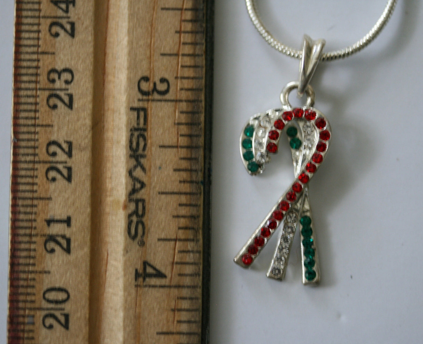 Rhinestone Christmas Stockings, Snowflake, Snowman, Santa hat, Candy Cane Charm, Xmas Pendant Necklace, Small Xmas Pendant with Chain