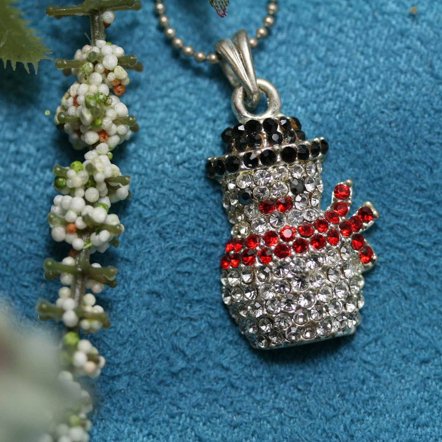 Rhinestone Christmas Stockings, Snowflake, Snowman, Santa hat, Candy Cane Charm, Xmas Pendant Necklace, Small Xmas Pendant with Chain