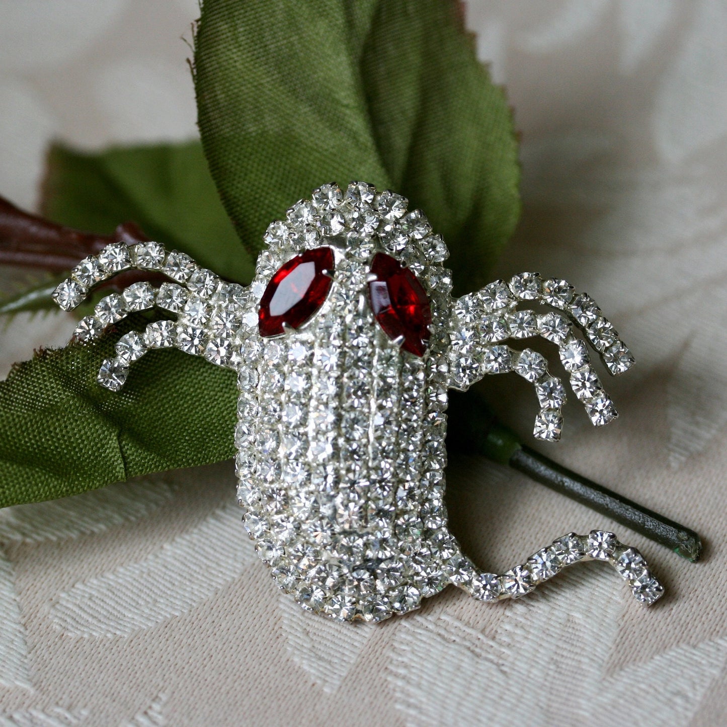GRANDLING Bling bling Halloween Ghost Theme Gift Rhinestone Jewelry "Ghost" Brooch Pins