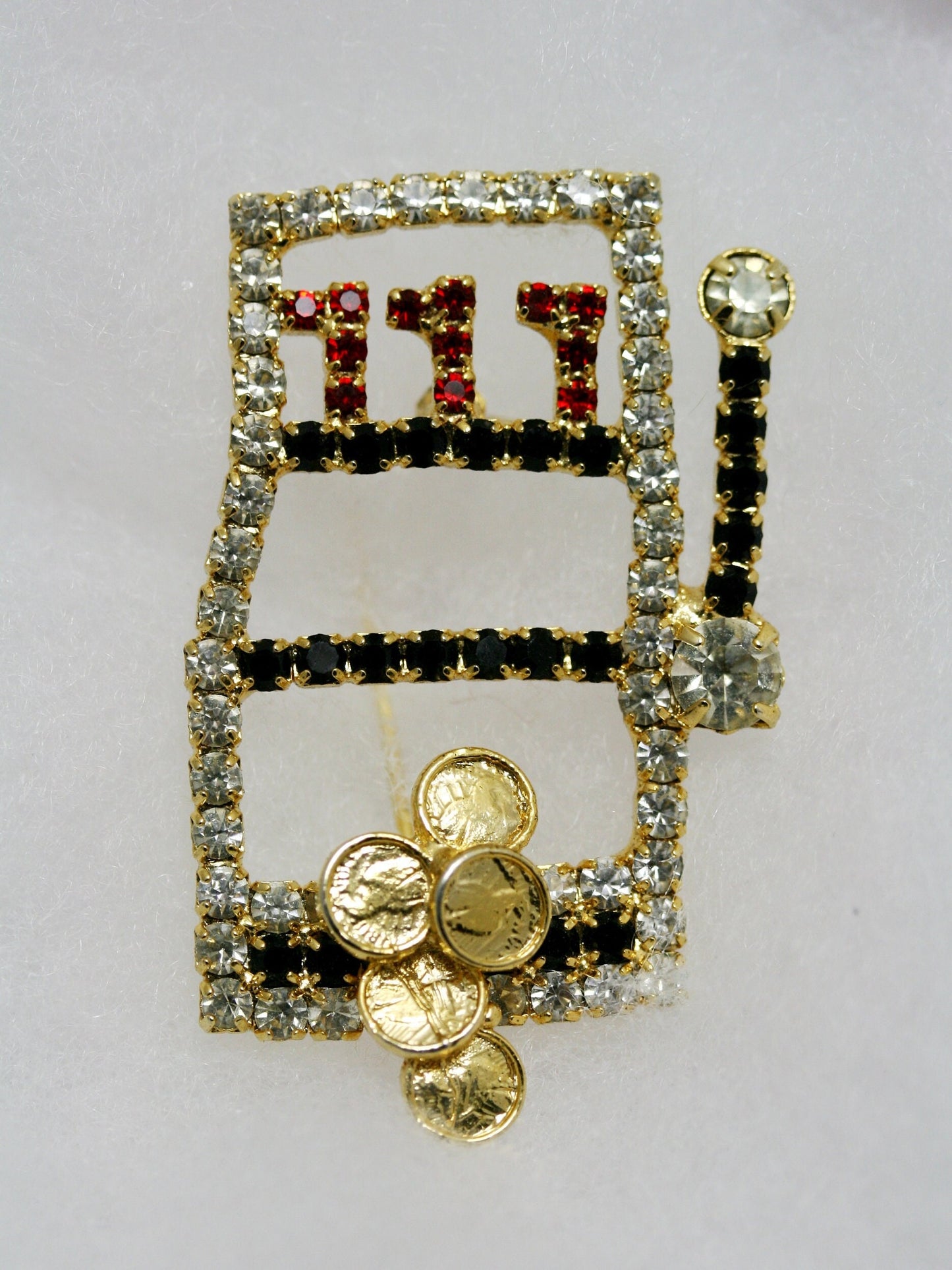 Slot Machine 777 Vegas Gambling Ac Rhinestone Pin Brooch Jewelry Slot Machine Brooch, Casino 777 Slot Machine Pin