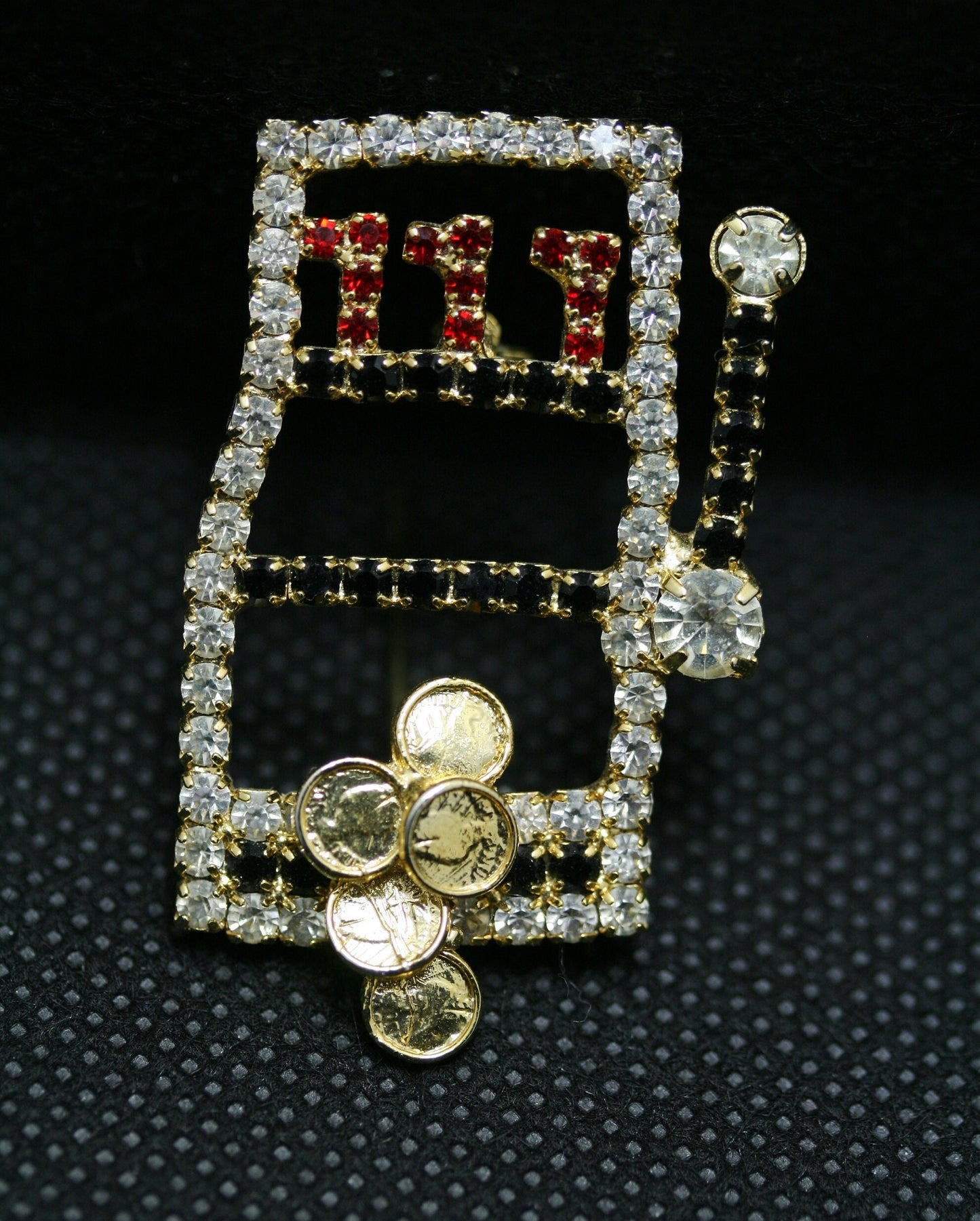 Slot Machine 777 Vegas Gambling Ac Rhinestone Pin Brooch Jewelry Slot Machine Brooch, Casino 777 Slot Machine Pin