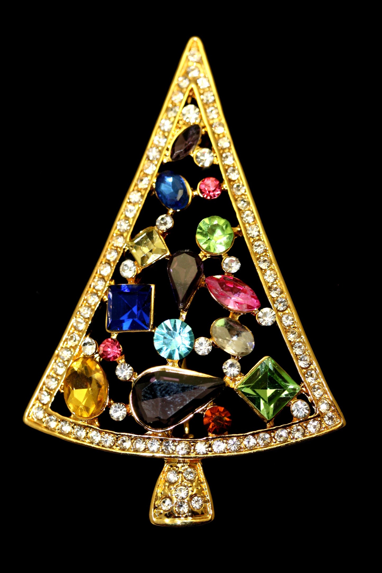 Christmas tree pin brooch, Holiday Christmas Jewelry