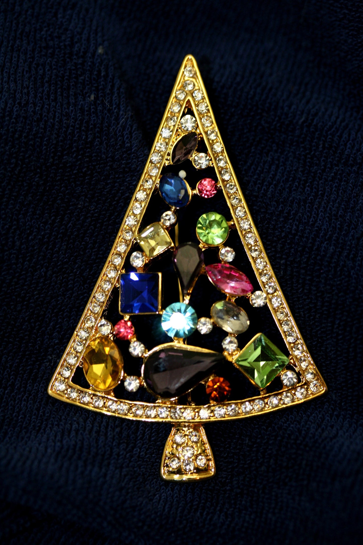 Christmas tree pin brooch, Holiday Christmas Jewelry