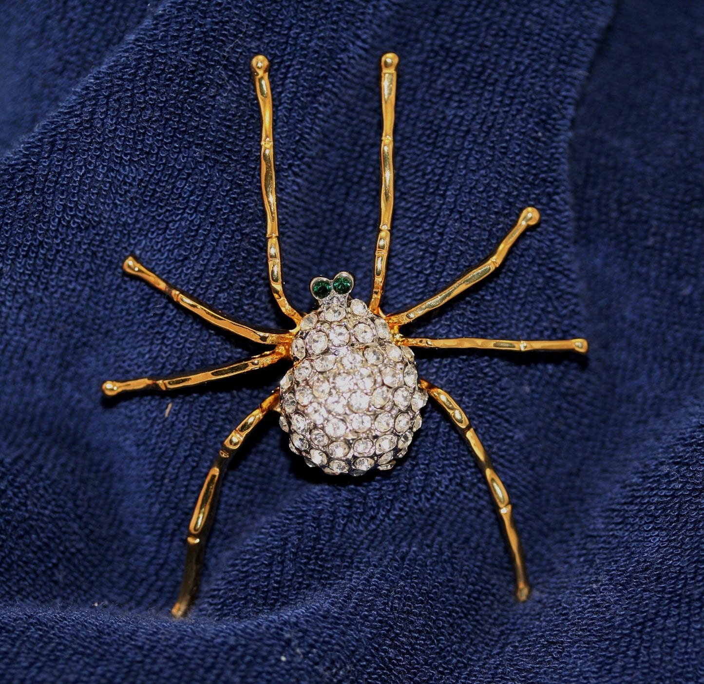 Rhinestone Halloween Crystal Spider Brooches Pins For Man Women Insect Brooch Pin