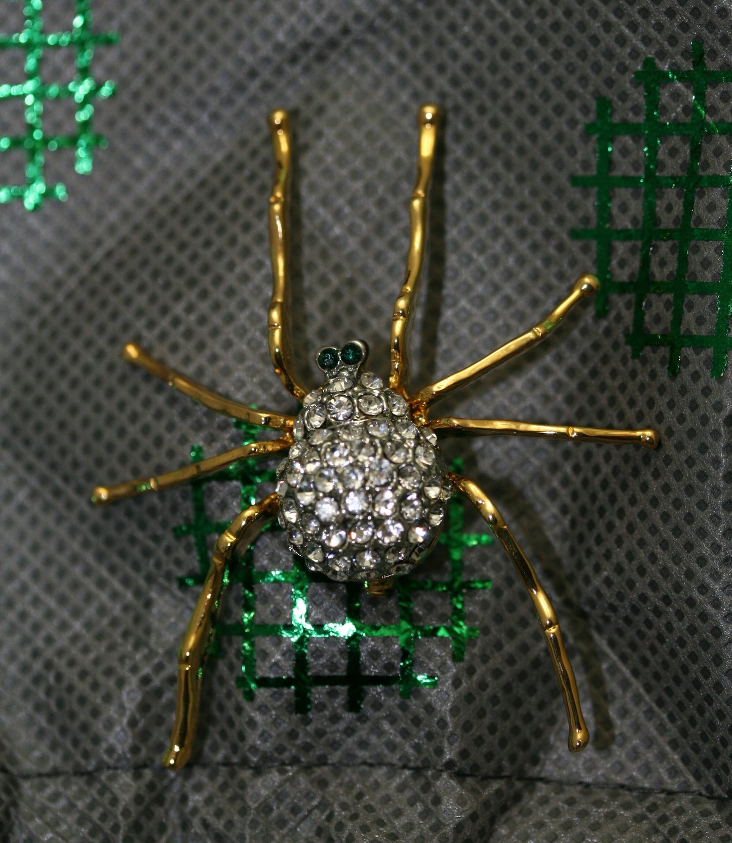 Rhinestone Halloween Crystal Spider Brooches Pins For Man Women Insect Brooch Pin