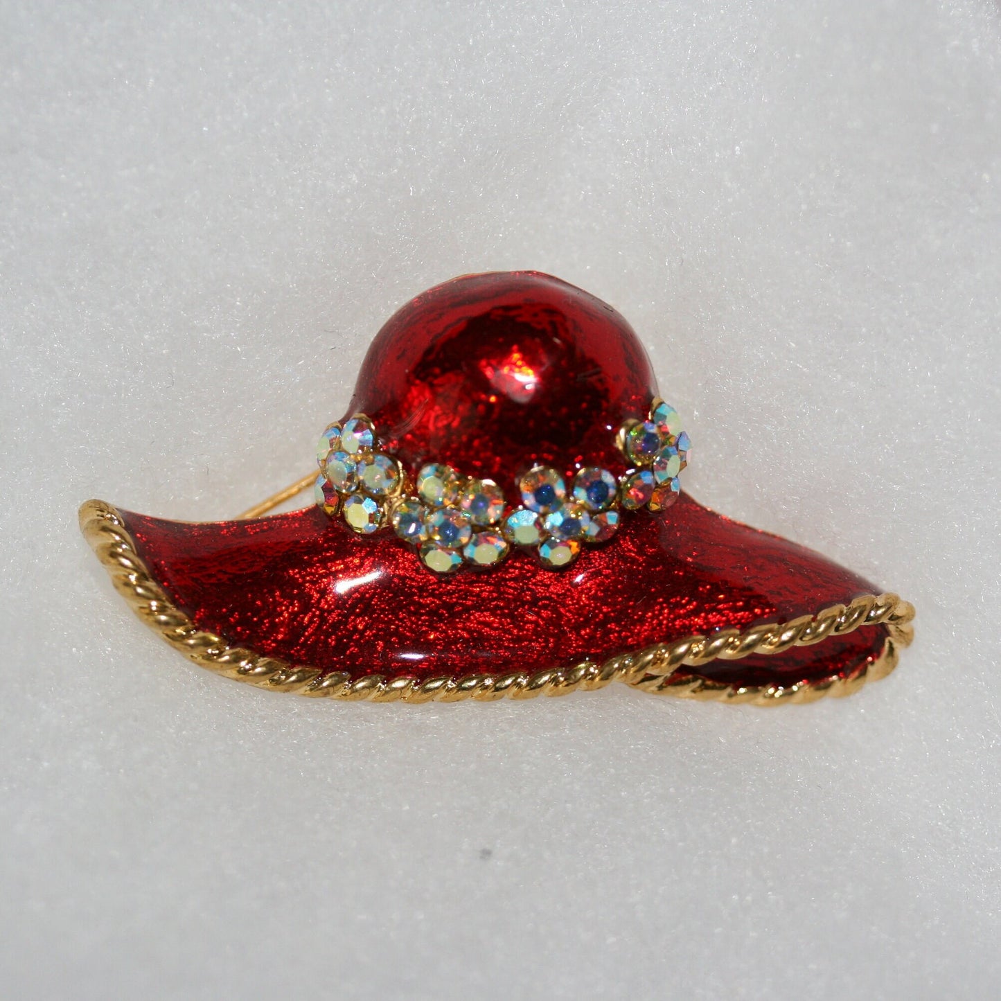 Red Hat Club Lapel Pin, Red Hat Club Post Earrings Fashion Red hat Pin and Earrings Set