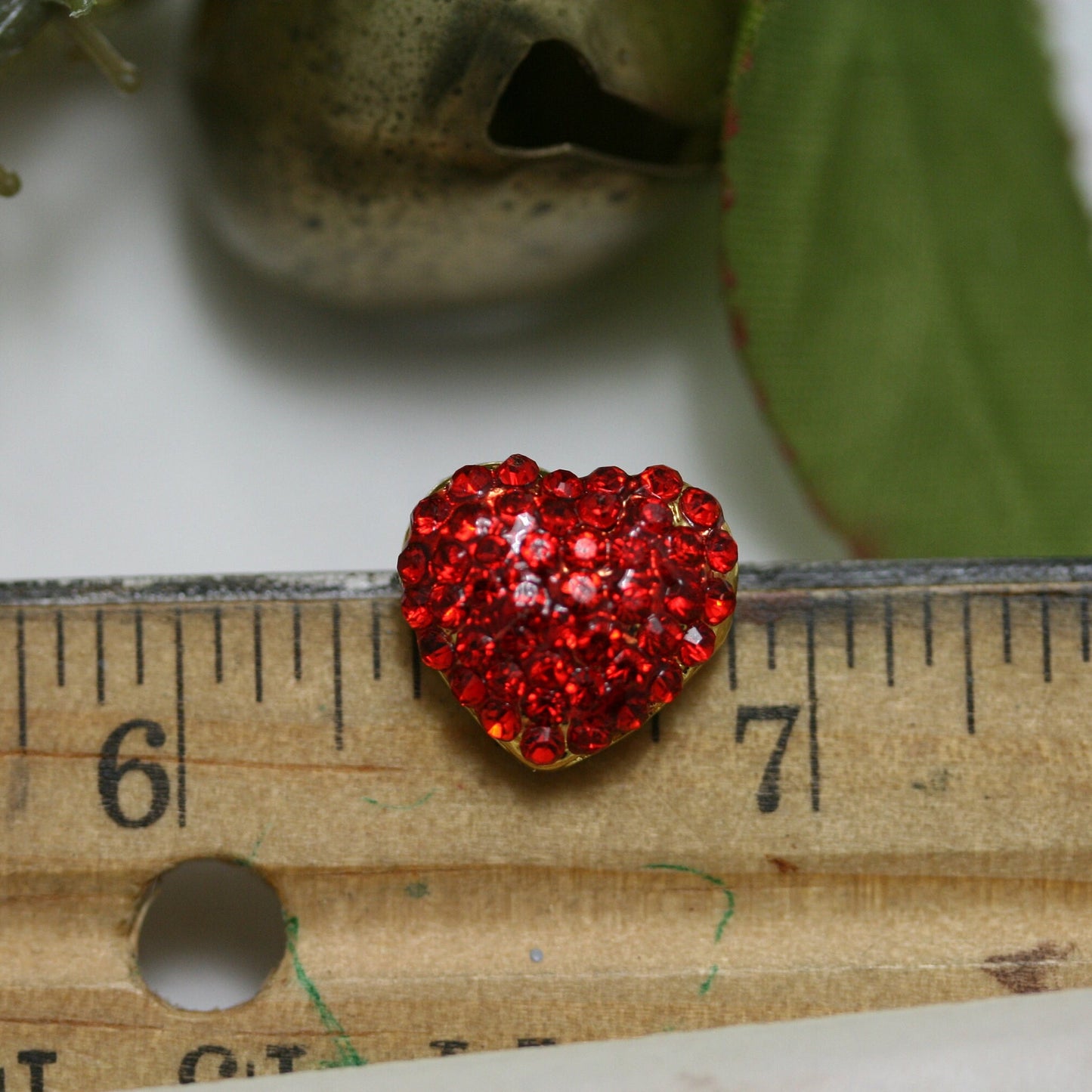 Red Rhinestone Heart Stud Earrings Valentine's Day Gift Earrings Red Jewel Small Heart Earrings Bling Heart Earrings Red