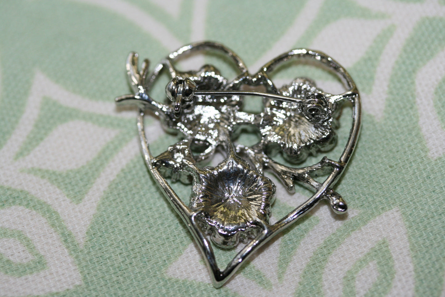 Valentine's Rhinestone Heart Pin Brooch Valentine's Day Jewelry Gift For Her
