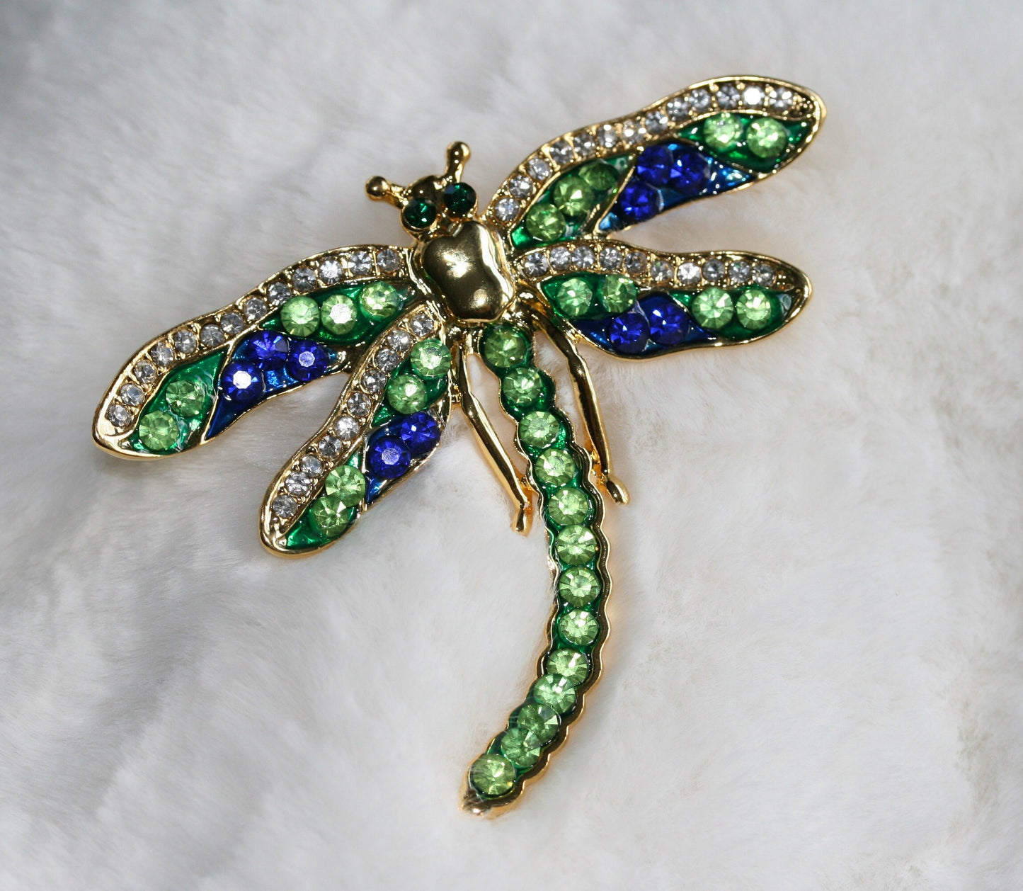 Rhinestone Dragonfly Brooch Pin Animal Brooch Women Dress Scarf Brooch Hats Pin Clothing Accessories