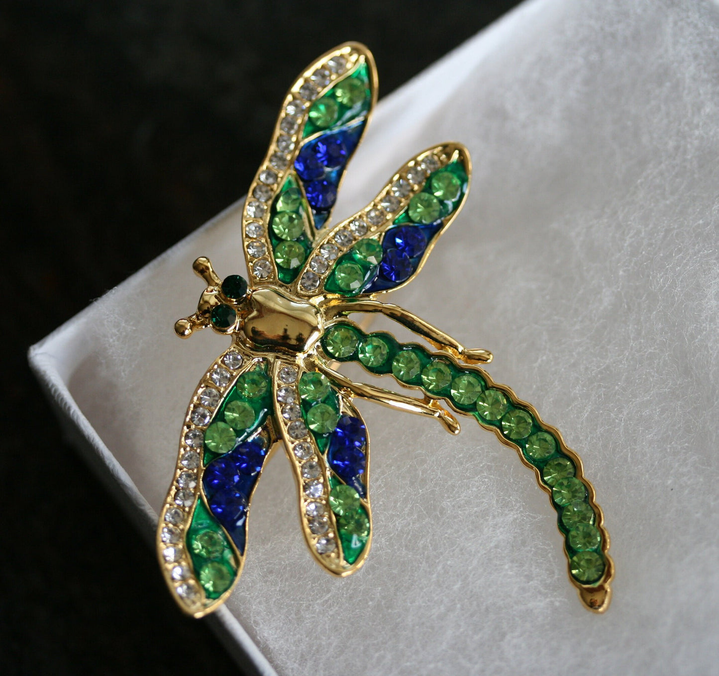 Rhinestone Dragonfly Brooch Pin Animal Brooch Women Dress Scarf Brooch Hats Pin Clothing Accessories