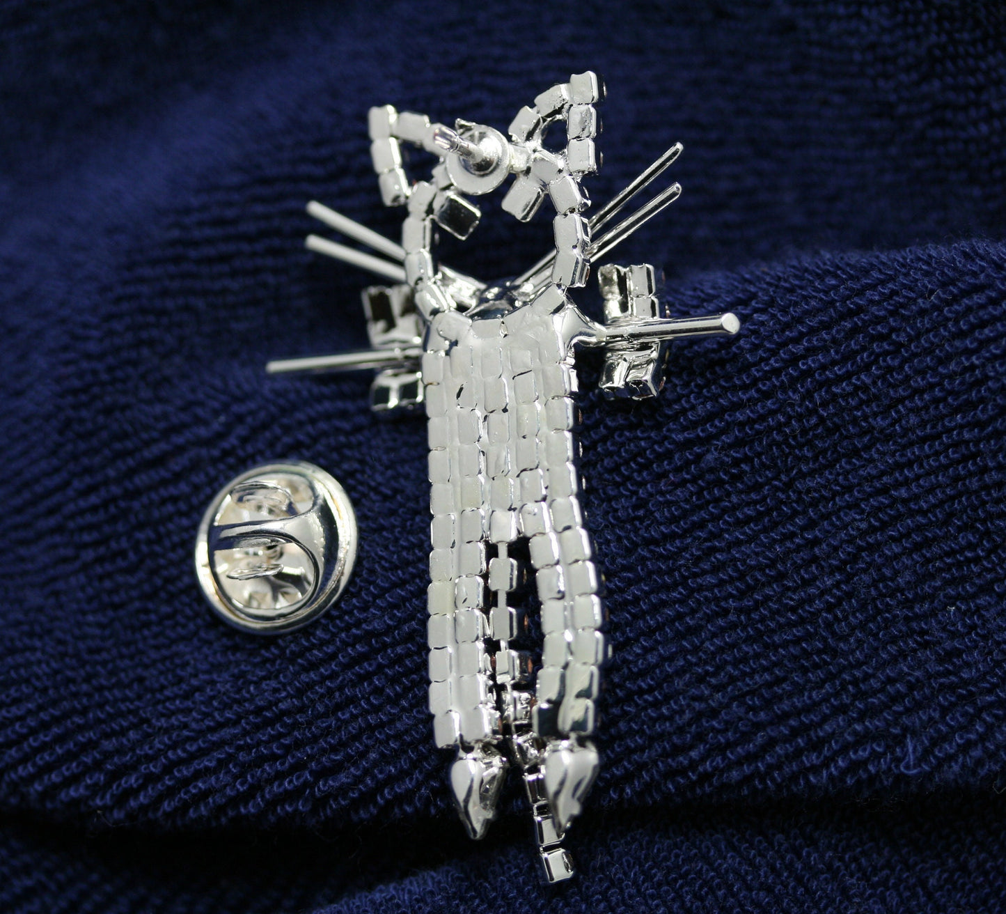 Crystal Diamond Rhinestone Cat Tac Pin Brooch Cats Ladies Fashion Pins Brooches