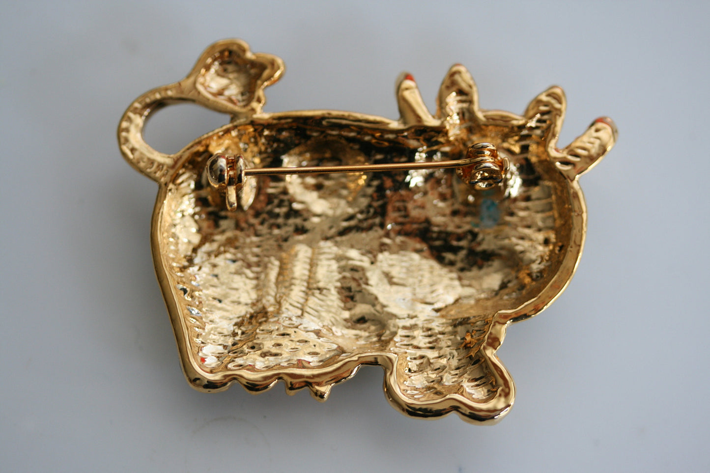 Vintage Sparkling Crystal Rhinestone COW Brooch/Pin, Barn Animals Pin, Country Brooch