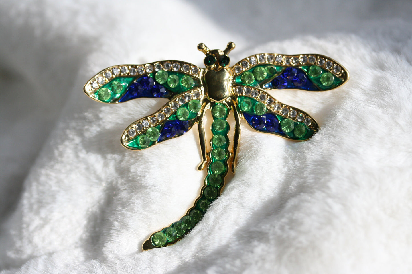 Rhinestone Dragonfly Brooch Pin Animal Brooch Women Dress Scarf Brooch Hats Pin Clothing Accessories