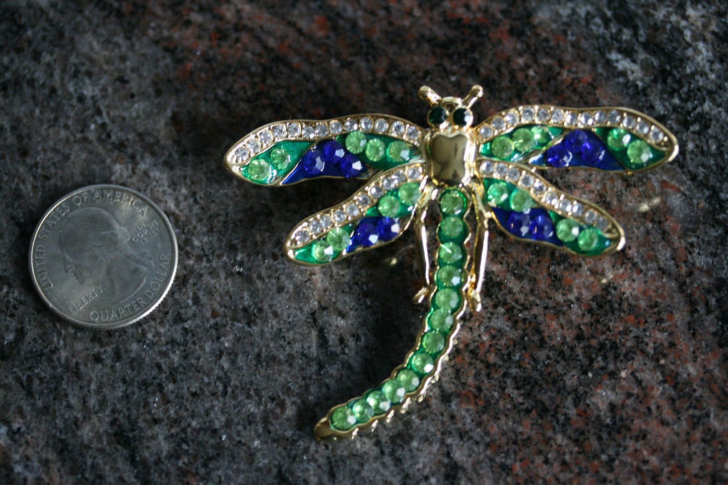 Rhinestone Dragonfly Brooch Pin Animal Brooch Women Dress Scarf Brooch Hats Pin Clothing Accessories